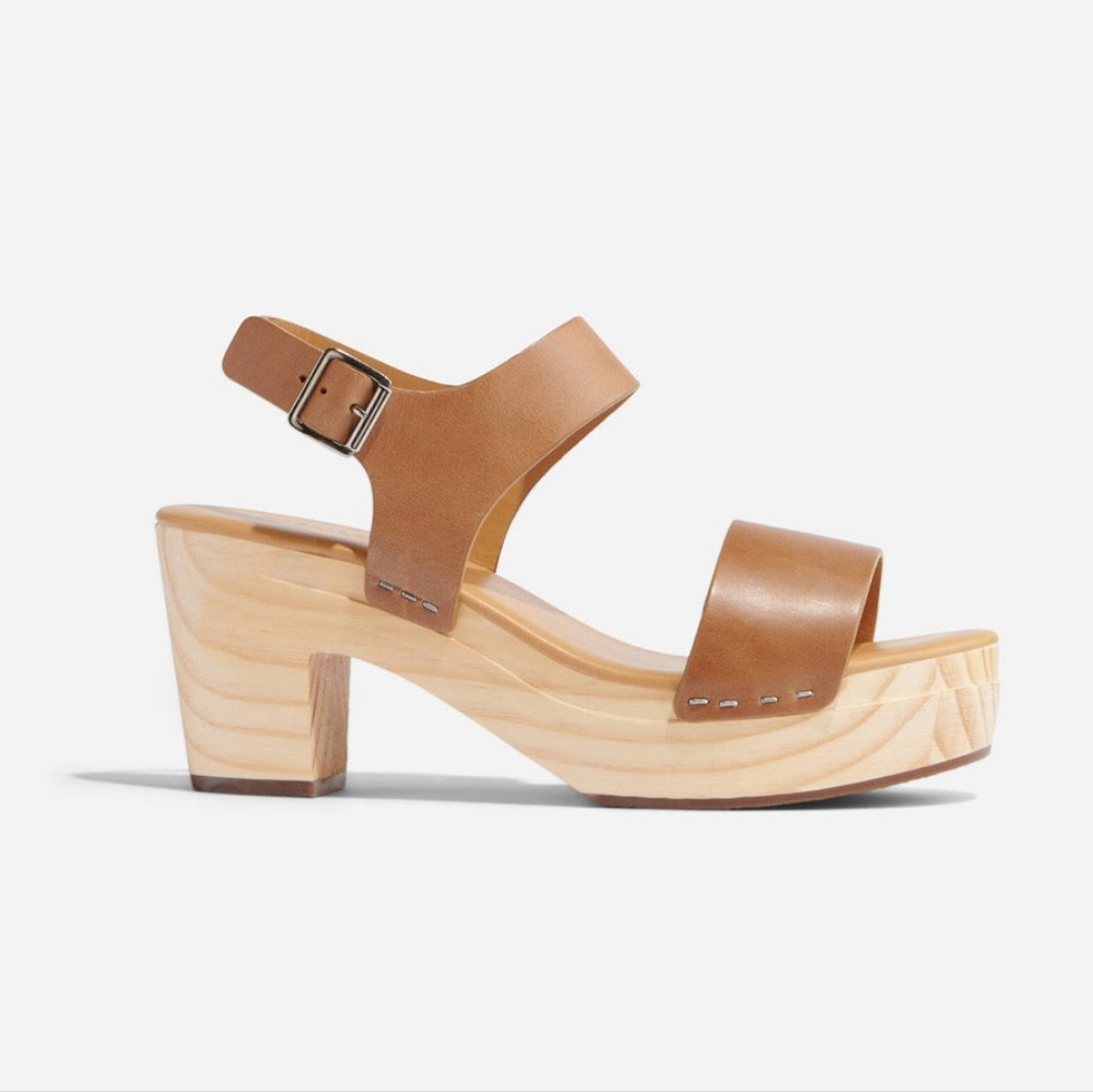 Nisolo All Day open toe clog almond NWOT
